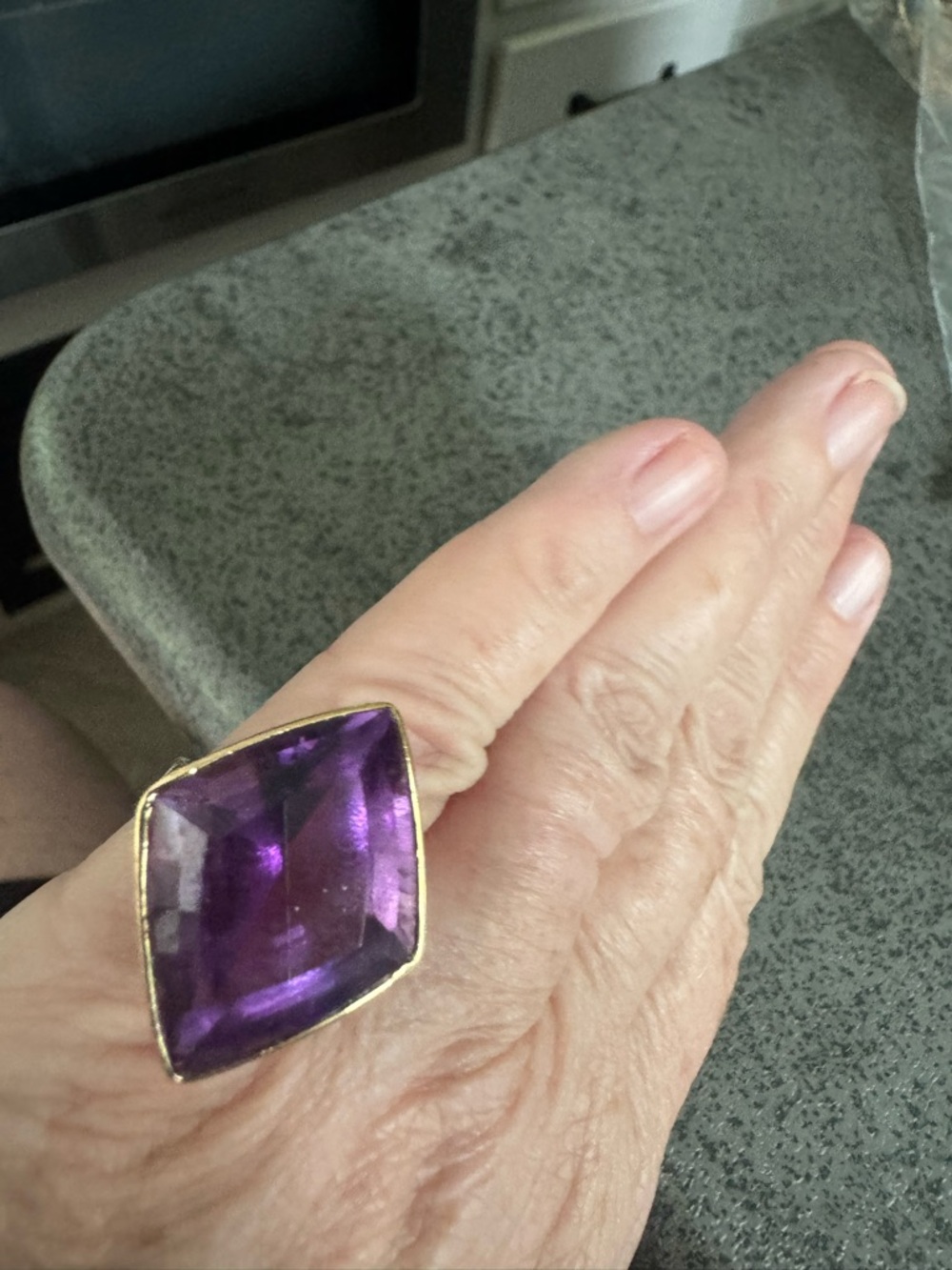 Amethyst 14 K Ring Mined In Korea